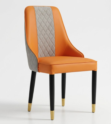 Oranje eetkamerstoel Houten stoelen Moderne hoge stoelen zonder armleuningen