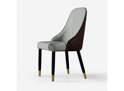 Zwarte-grijze eetkamerstoel Luxe eetkamermeubelen Houten stoelen Nieuw