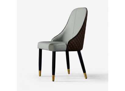 Zwarte-grijze eetkamerstoel Luxe eetkamermeubelen Houten stoelen Nieuw