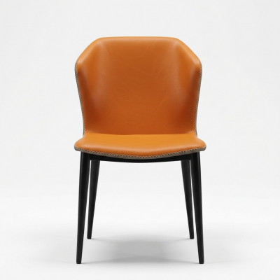 Zwart-oranje eetkamerstoel ontwerper stoelen moderne fauteuils nieuw