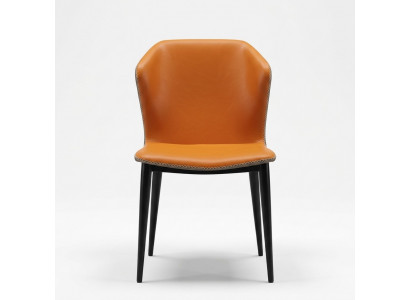 Zwart-oranje eetkamerstoel ontwerper stoelen moderne fauteuils nieuw