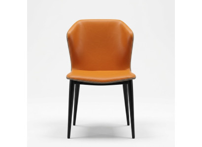 Zwart-oranje eetkamerstoel ontwerper stoelen moderne fauteuils nieuw