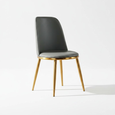 Grijze eetkamerstoel 1-zits designer fauteuils moderne eenzitter