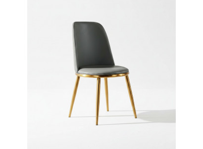 Grijze eetkamerstoel 1-zits designer fauteuils moderne eenzitter