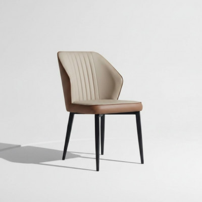 Bruine fauteuils, Edele eetkamerstoelen, Houten stoelen, Luxe textielmeubelen.
