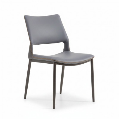 Grijze eetkamerstoel designer 1-zits luxe fauteuils Eenpersoons Nieuw