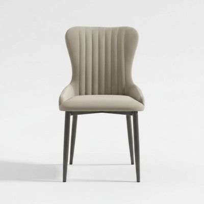 Grijze gestoffeerde stoel Moderne eetkamermeubels Designer eenzitter Nieuw