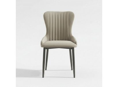 Grijze gestoffeerde stoel Moderne eetkamermeubels Designer eenzitter Nieuw