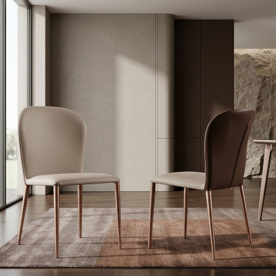 Eetkamermeubels Ontwerper Beige Stoel Moderne Houten Meubelen Nieuwe Fauteuils