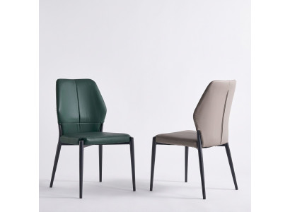 Groene designer leren stoel Moderne eetkamerstoelen Keuken zitmeubelen Nieuw