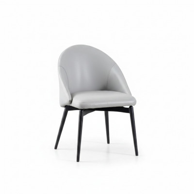 Witte eetkamer kunstlederen stoel luxe eenzitter hout gestoffeerde stoelen