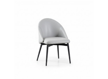 Witte eetkamer kunstlederen stoel luxe eenzitter hout gestoffeerde stoelen