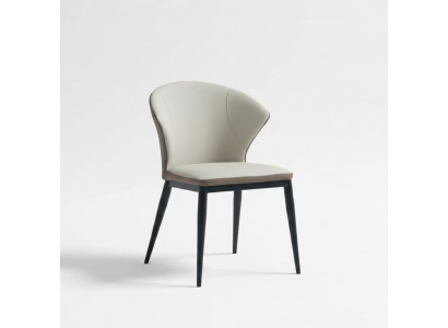 Witte gestoffeerde designer stoelen, textiel, eetkamerstoelen, hoogwaardige houten stoelen.
