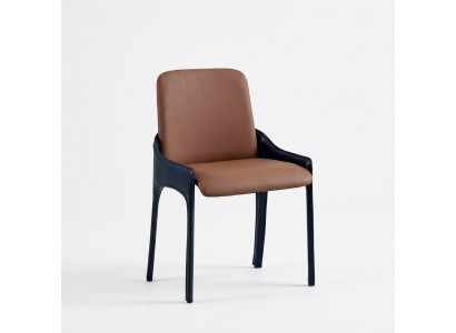 Bruine eetkamerstoel Stijlvolle eenzitter Luxe gestoffeerde stoelen Stoelen
