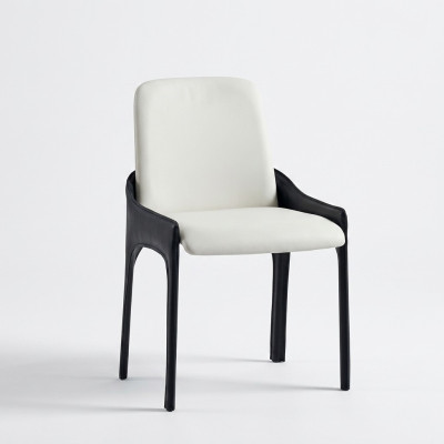 Moderne wit-zwarte eetkamerstoel Designer eetkamermeubelen stoel