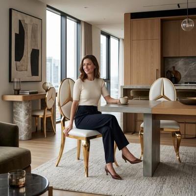 Eetkamer Witleren stoel Designer Fauteuil Stoelen Nieuw