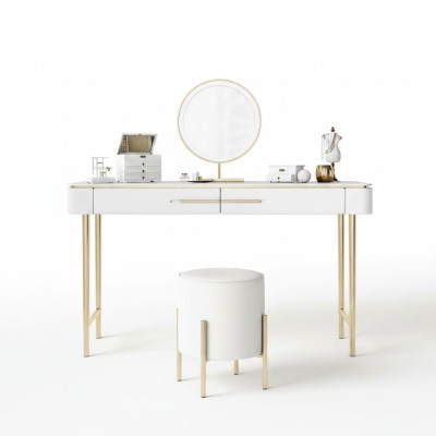 Witte make-uptafel Ontwerpers make-uptafel 2 laden Kaptafel