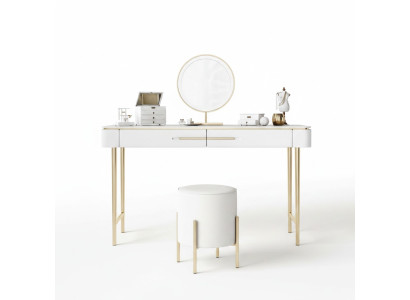Witte make-uptafel Ontwerpers make-uptafel 2 laden Kaptafel