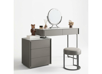 Grijze make-uptafel Designer slaapkamermeubels Hout Luxe Kaptafel