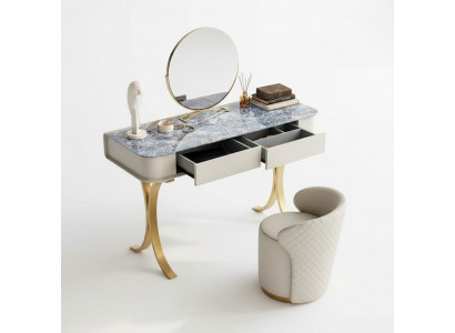 Slaapkamer Beige make-uptafel Designer kaptafel 2 lades