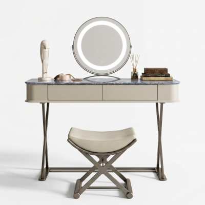 Beige make-up tafel design slaapkamer meubels luxe houten make-up tafels