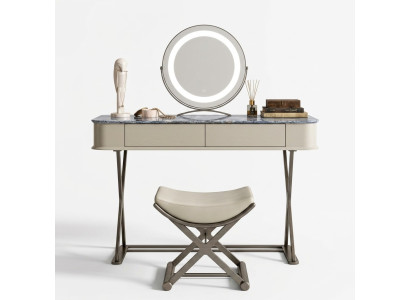 Beige make-up tafel design slaapkamer meubels luxe houten make-up tafels