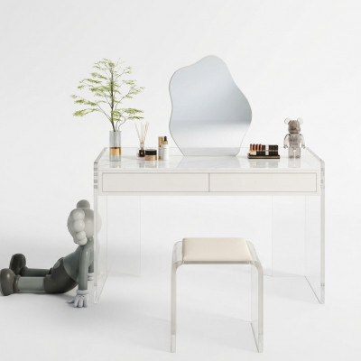 Witte stijlvolle make-uptafel design slaapkamer lade houten meubels