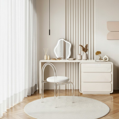 Witte Moderne Kaptafel Ontwerper Kaptafel Met Laden Nieuw