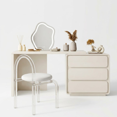 Witte Moderne Kaptafel Ontwerper Kaptafel Met Laden Nieuw