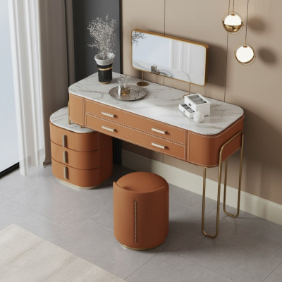 Slaapkamer Twee gekleurde kaptafel Kaptafel 2x lades Nieuw