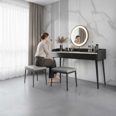 Moderne zwarte kaptafel houten commode ontwerper make-uptafel nieuw.