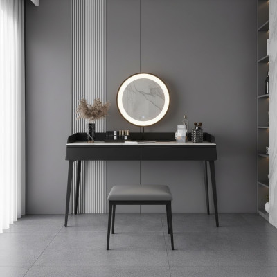 Moderne zwarte kaptafel houten commode ontwerper make-uptafel nieuw.