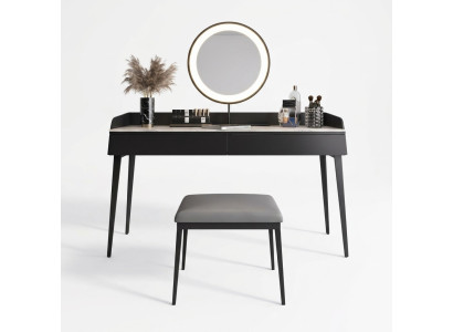 Moderne zwarte kaptafel houten commode ontwerper make-uptafel nieuw.
