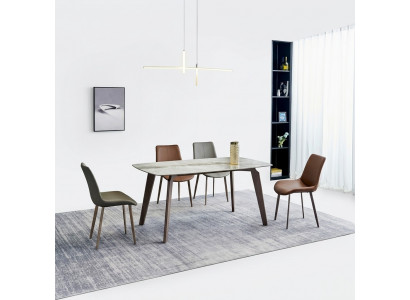 Ontwerper Eettafel Moderne Eetkamermeubelen Eettafel 4x Stoelen 5-dlg Set