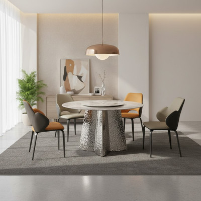 Moderne eetkamer set 6x stoelen Luxe eettafel 7-delig set.