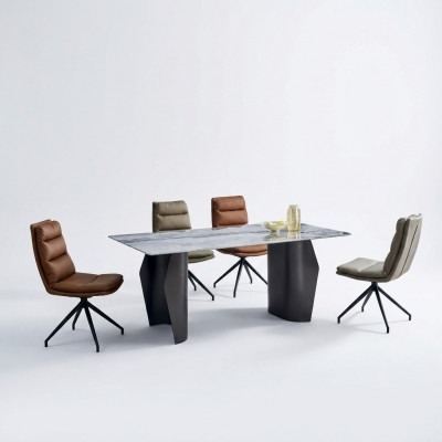 Eetkamer set eettafel 6x stoelen gestoffeerde stoelen designer luxe meubelen