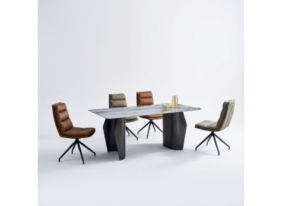 Eetkamer set eettafel 6x stoelen gestoffeerde stoelen designer luxe meubelen
