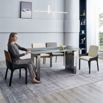 Eetkamer ontwerp set 6x stoelen eetkamerset eetgroep 7-delig set