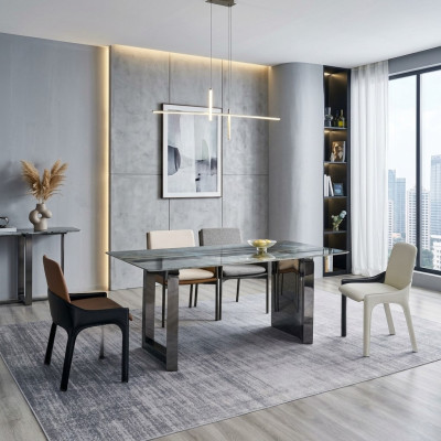 Eetkamer ontwerp set 6x stoelen eetkamerset eetgroep 7-delig set
