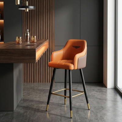 Ontwerper Oranje Barkruk Lounge Stoel 1-zits Modern Nieuw