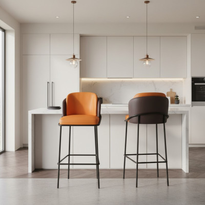 Tweekleurige barkruk ontwerper 1-zits moderne loungestoelen lounge meubels  Tweekleurige barkruk ontwerper 1-zits moderne loungestoelen lounge meubels