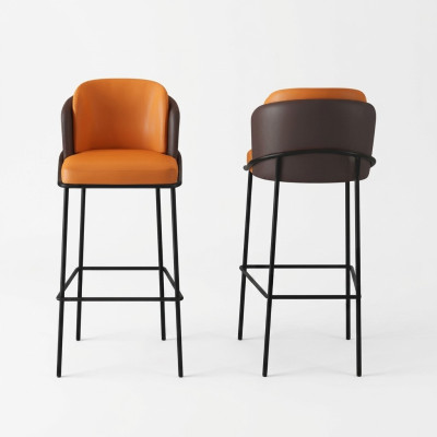 Tweekleurige barkruk ontwerper 1-zits moderne loungestoelen lounge meubels  Tweekleurige barkruk ontwerper 1-zits moderne loungestoelen lounge meubels
