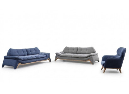 Moderne woonkamer bankstel 3+3-zits gestoffeerde fauteuil bankstel