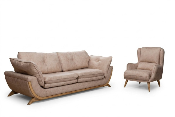 Beige zitgroep Luxe banken Designer bankstel 3+1 zits meubels