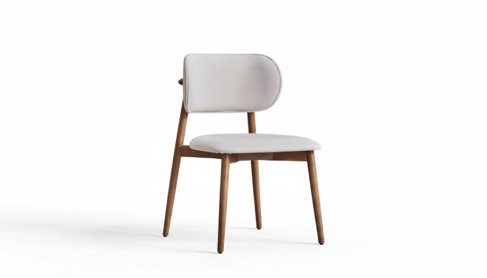 Witte textielstoel ontwerper eenpersoons stijlvolle eetkamerstoelen stoelen