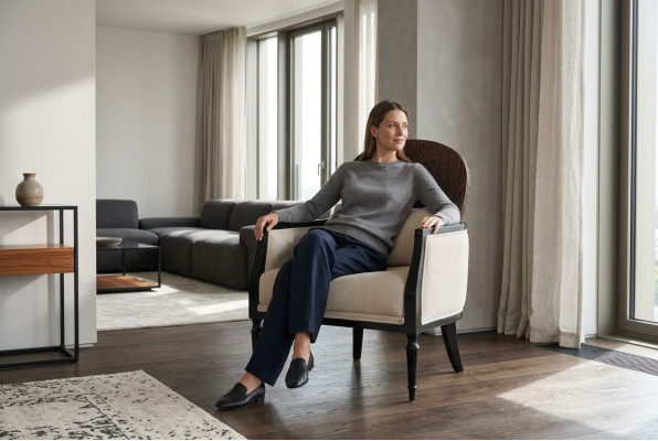Woonkamer Witte fauteuil Ontwerper Eenpersoons Luxe Relaxfauteuil 1-Zits Nieuw