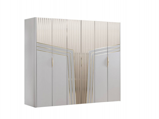 Moderne witte kledingkast houten kast slaapkamer luxe meubels nieuw
