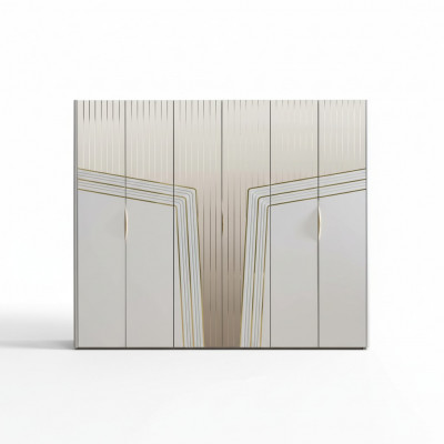 Moderne witte kledingkast houten kast slaapkamer luxe meubels nieuw