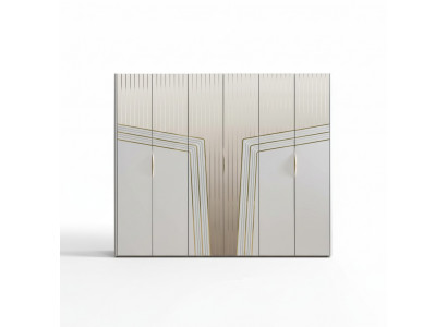 Moderne witte kledingkast houten kast slaapkamer luxe meubels nieuw
