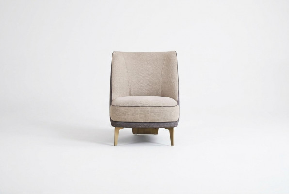 Beige fauteuil Woonkamer Meubels Luxueuze gestoffeerde fauteuil Designer 1-zits